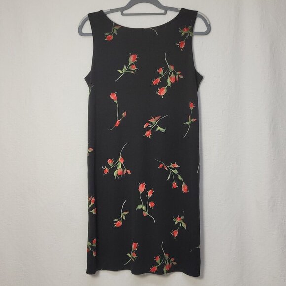 830. G.A.S. Sleeveless Dress Black Red Sz XL - Picture 1 of 5